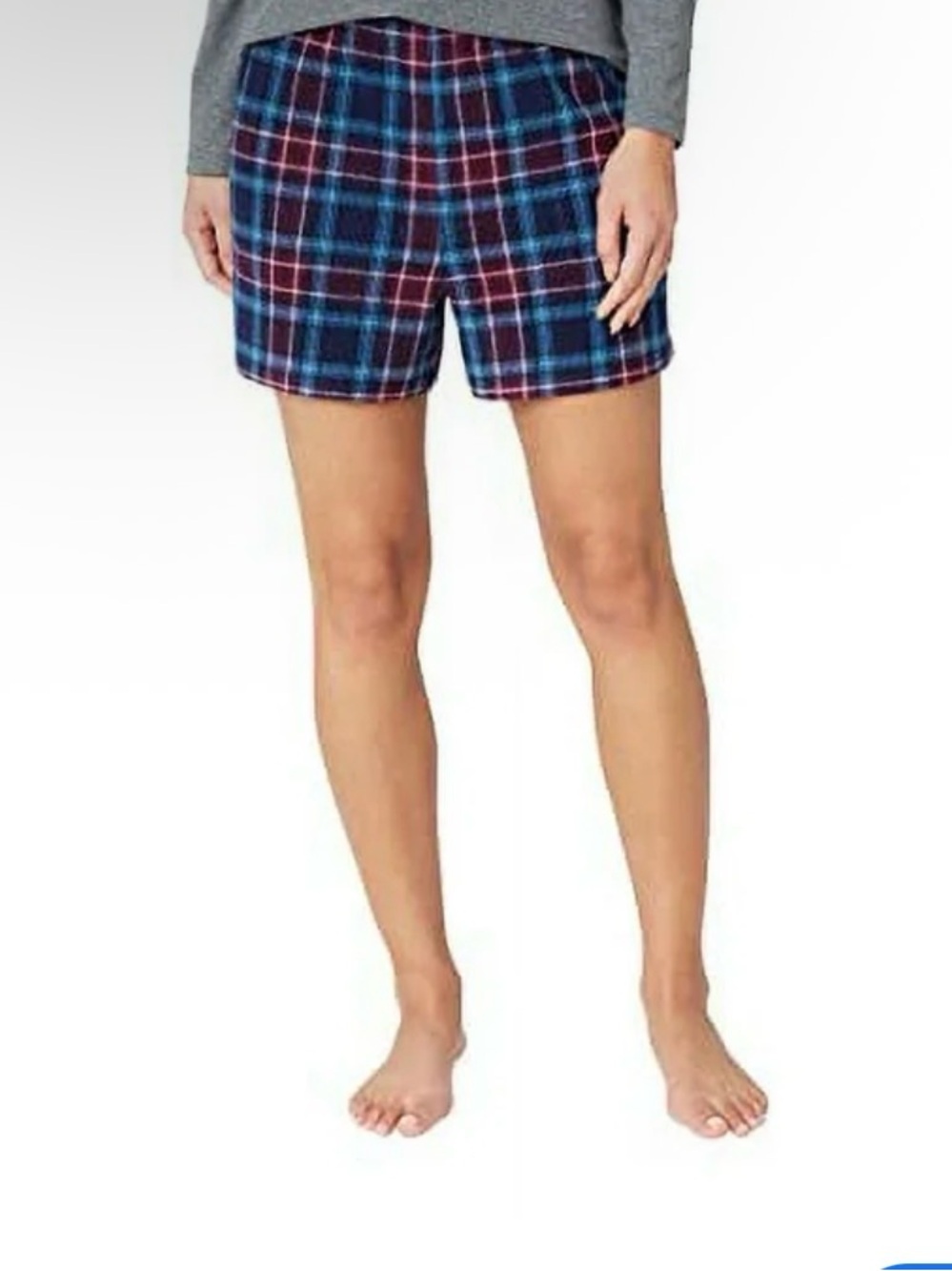 Eddie Bauer sleepwear Plaid Knit Lounge Shorts - Blue & Red Size M